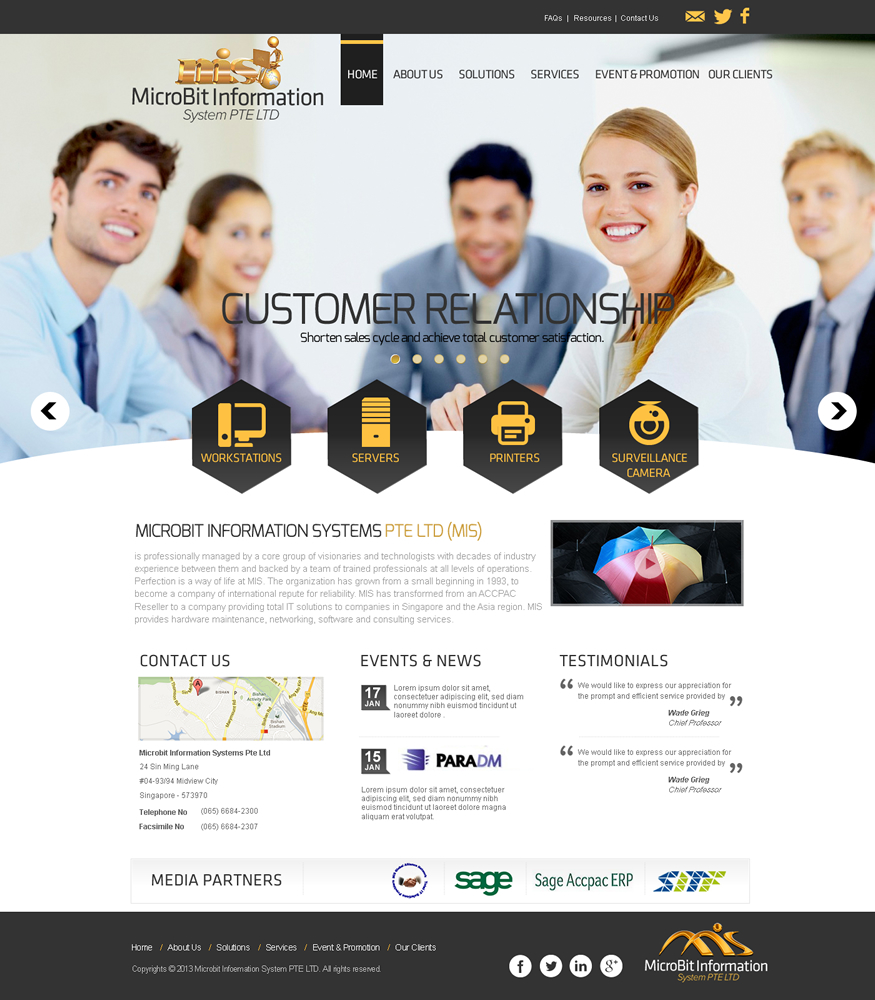 Web Design by Behriatech for Microbit Information Systems Pte Ltd | Design #2161510