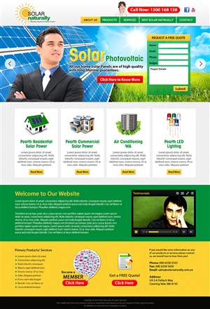 Wordpress Design by Latest Design Ideas for Solar Naturally | Design: #2190593