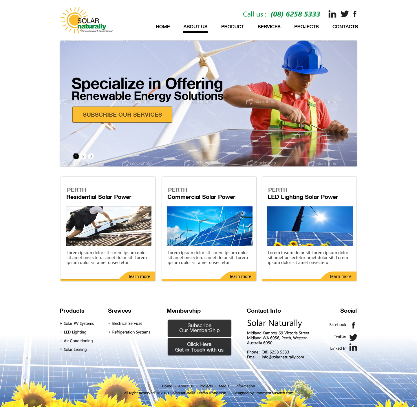 Wordpress Design by AVROM for Solar Naturally | Design #2190063