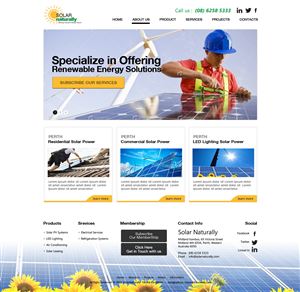 Wordpress Design Project - Australian Solar Company wants to start FRESH! | Design Wordpress par AVROM
