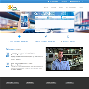 Wordpress Design by Z.H for Solar Naturally | Design: #2171587