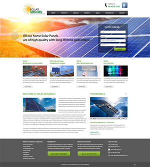 Wordpress Design by pb for Solar Naturally | Design: #2150255