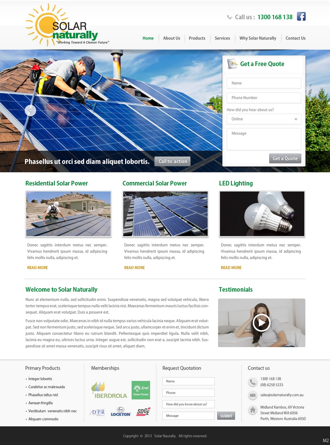 Wordpress Design by pb for Solar Naturally | Design: #2150264