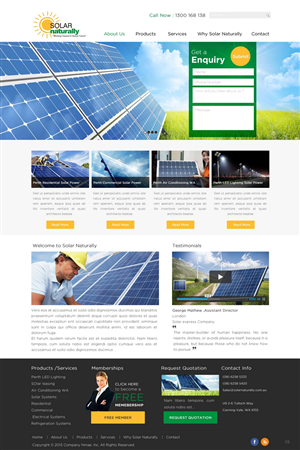 Wordpress Design by pb for Solar Naturally | Design: #2155711