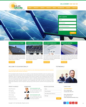 Wordpress Design by pb for Solar Naturally | Design: #2155713