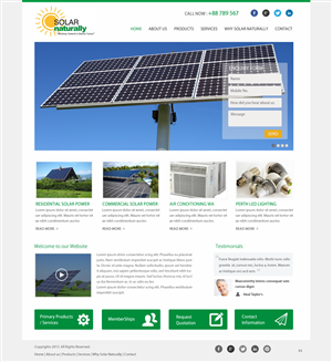 Wordpress Design by pb for Solar Naturally | Design: #2157383