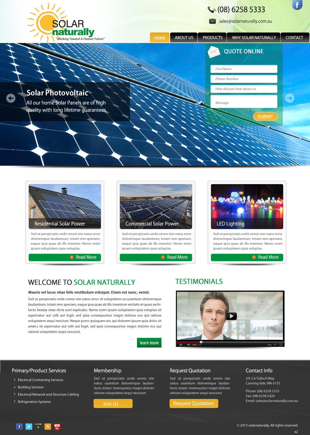 Design Wordpress par pb pour Solar Naturally | Design #2157388