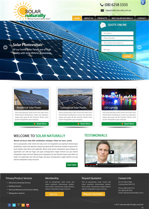Wordpress Design by pb for Solar Naturally | Design: #2157388
