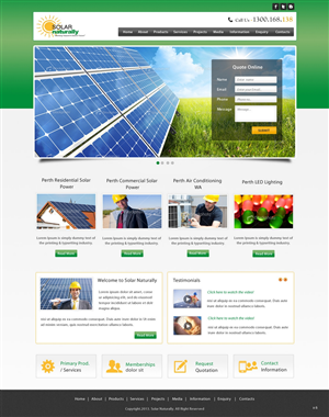 Wordpress Design by pb for Solar Naturally | Design: #2168010