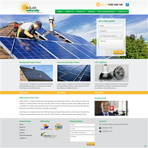 Wordpress Design by pb for Solar Naturally | Design: #2172072