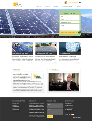 Wordpress Design by MIND for Solar Naturally | Design: #2181959