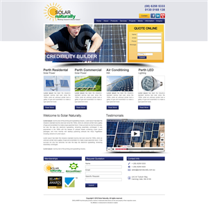 WordPress-Design von Black Stallions Impressive Solutions für Solar Naturally | Design #2149818