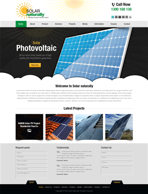 Wordpress Design by Creative Usha for Solar Naturally | Design: #2189760