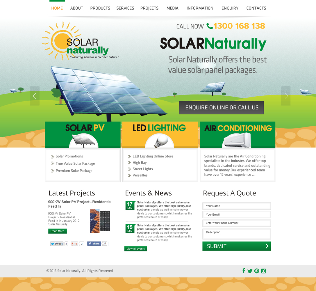 Design Wordpress par Behriatech pour Solar Naturally | Design #2156236