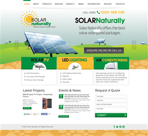Wordpress Design by Behriatech for Solar Naturally | Design: #2156236