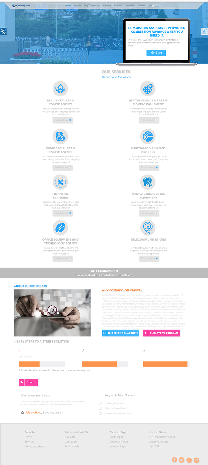Diseño Web por afaheem para Commission Capital | Diseño #9884817