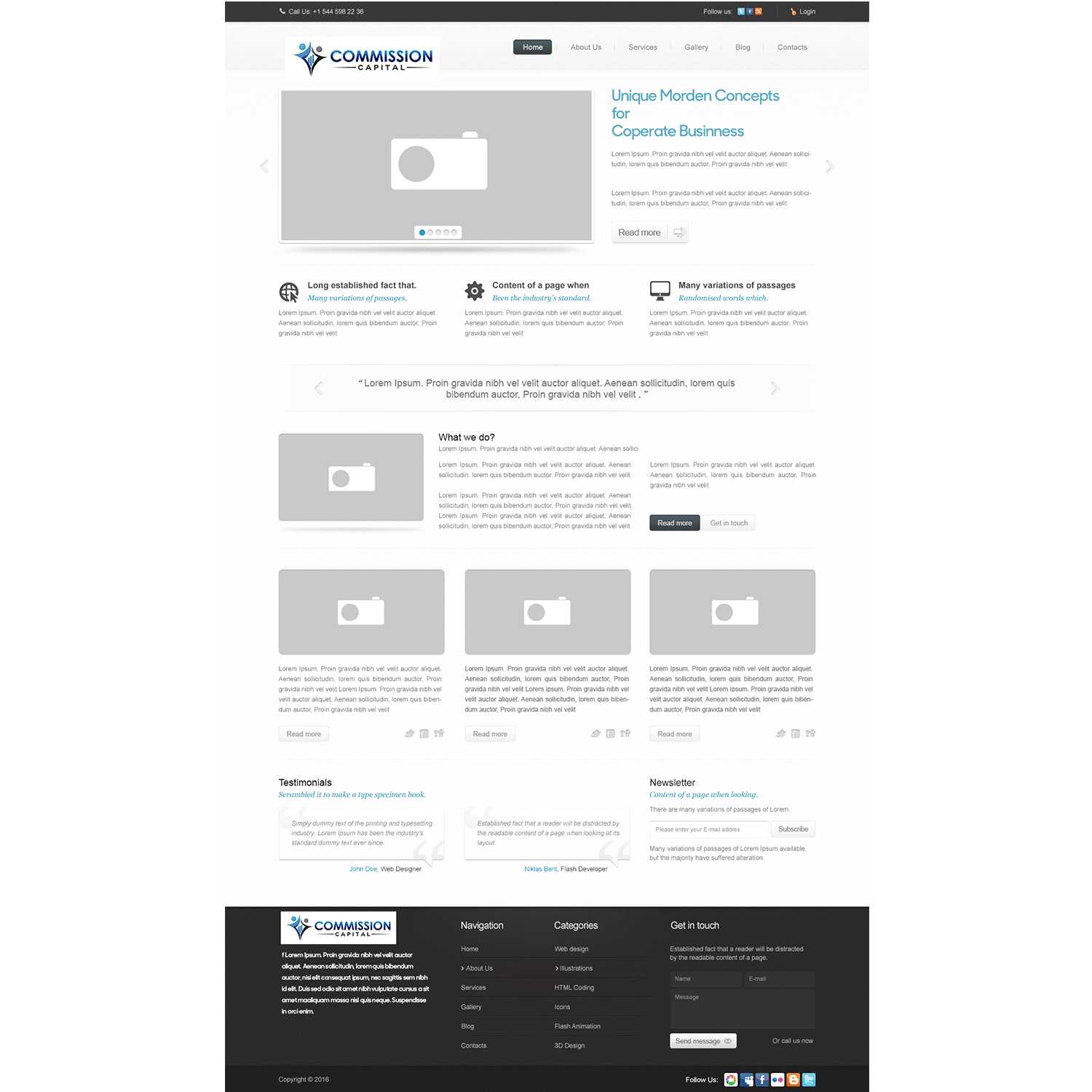 Web Design by JTorbison Concepts for Commission Capital | Design #9882666