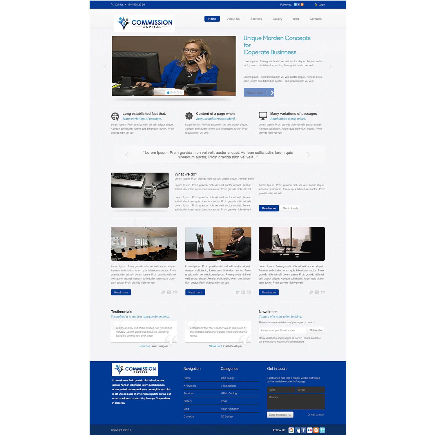 Web Design by JTorbison Concepts for Commission Capital | Design #9888893