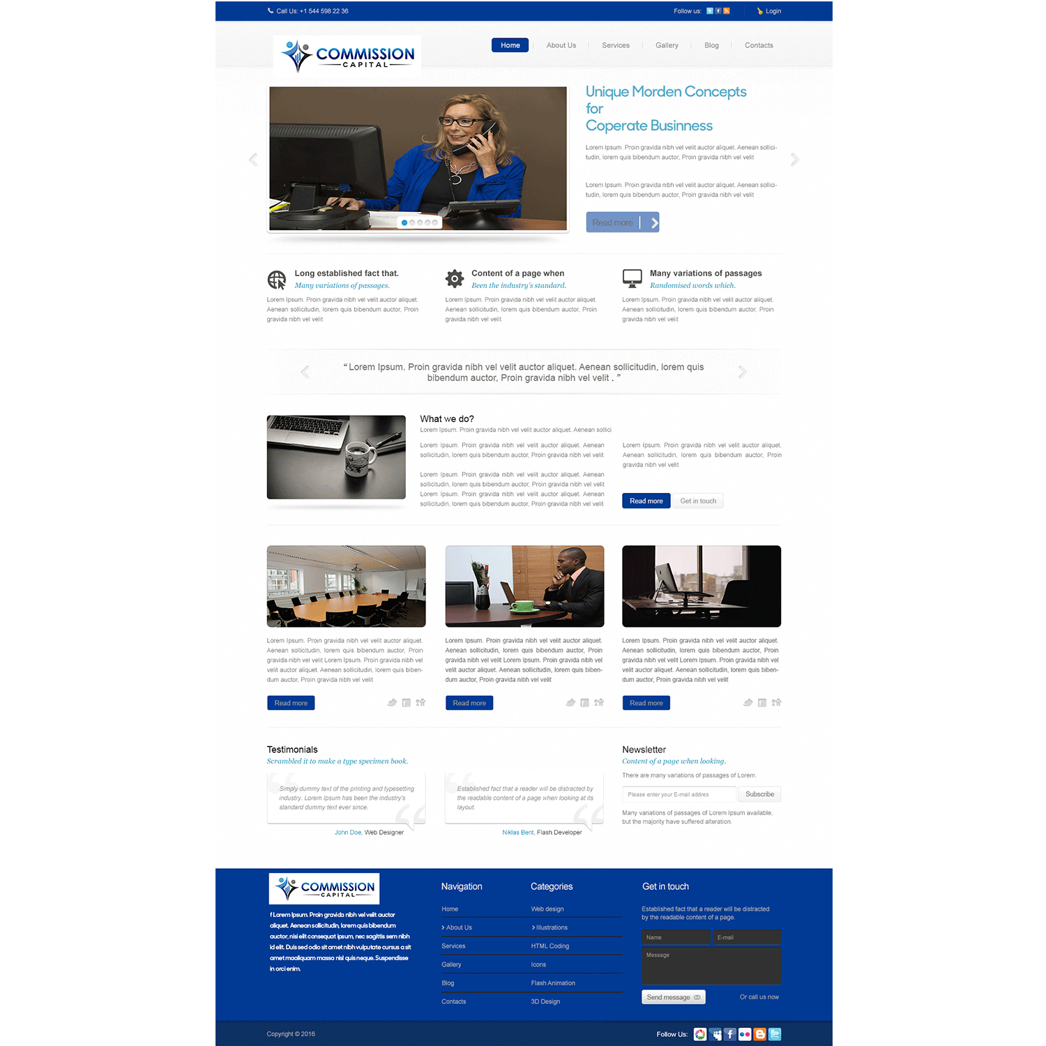 Web Design by JTorbison Concepts for Commission Capital | Design #9888896