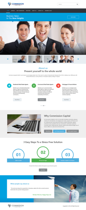 Web Design par BitCloudGlobal pour Commission Capital | Design : #9882594