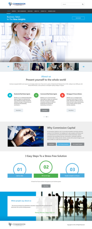 Web Design par BitCloudGlobal pour Commission Capital | Design : #9907671
