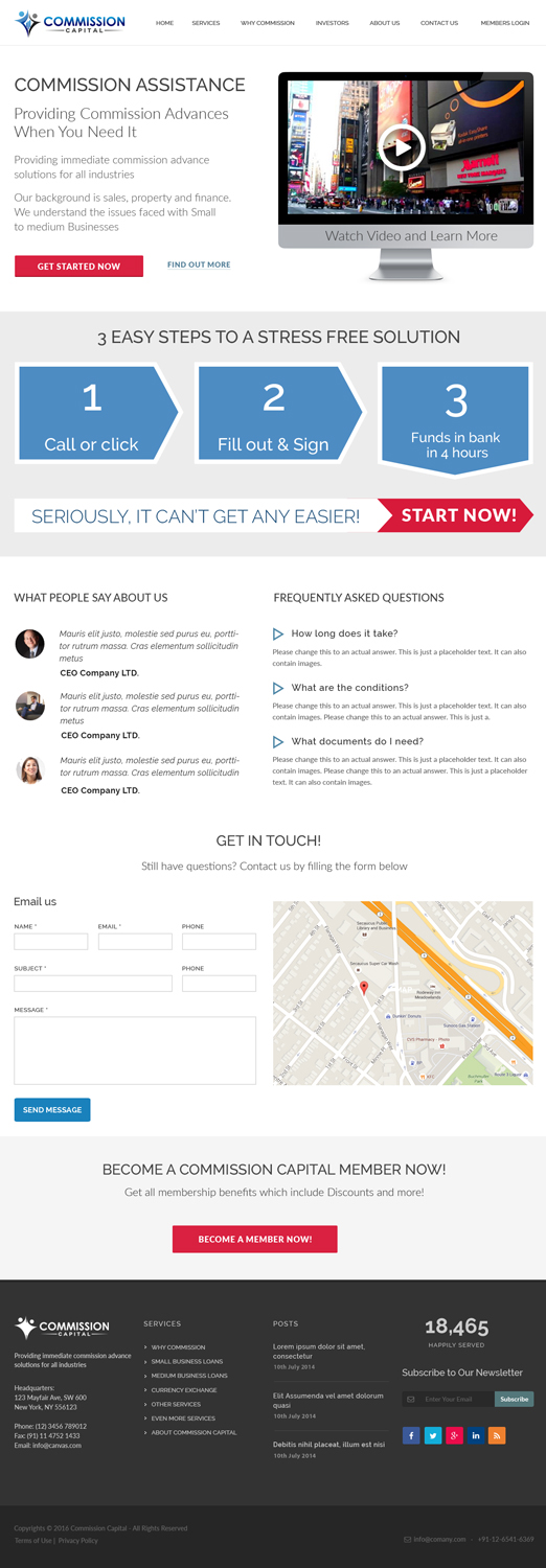 Diseño Web por George K para Commission Capital | Diseño #9882635