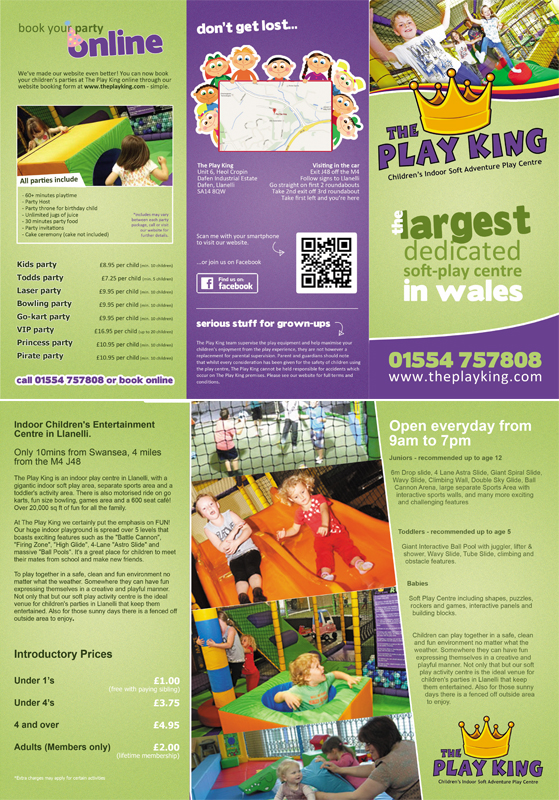 Brochure Design by LovePrint Studio Creative for Eddies Play Ltd - The Play KIng | Design #2175405
