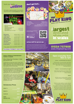 Brochure Design by LovePrint Studio Creative for Eddies Play Ltd - The Play KIng | Design: #2193958