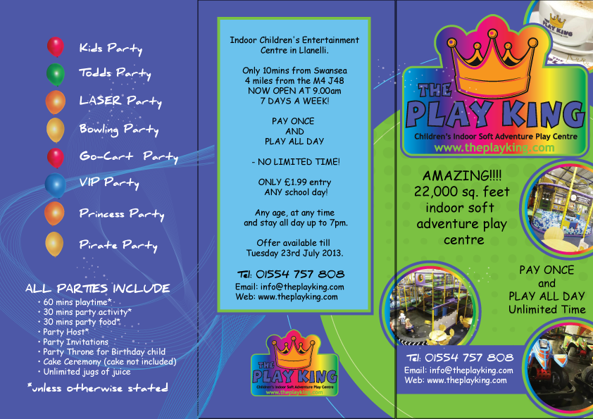 Brochure Design by TedAtkinson for Eddies Play Ltd - The Play KIng | Design #2140972