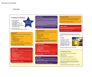 Brochure Design by chetna patel for Eddies Play Ltd - The Play KIng | Design #2138968
