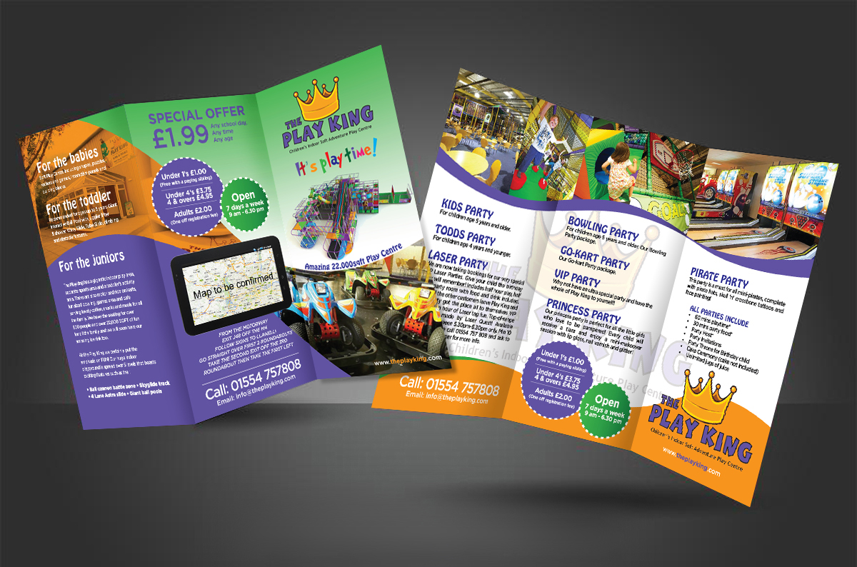 Brochure Design by jgeoinbox for Eddies Play Ltd - The Play KIng | Design #2159217