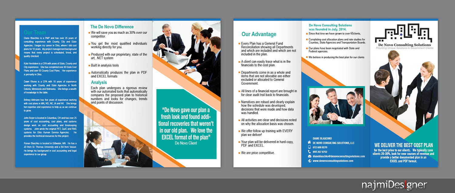 Design de Flyer par  Najmi pour De Novo Consulting Solutions, LLC (DBA Abacus Cost Services) | Design #9911481
