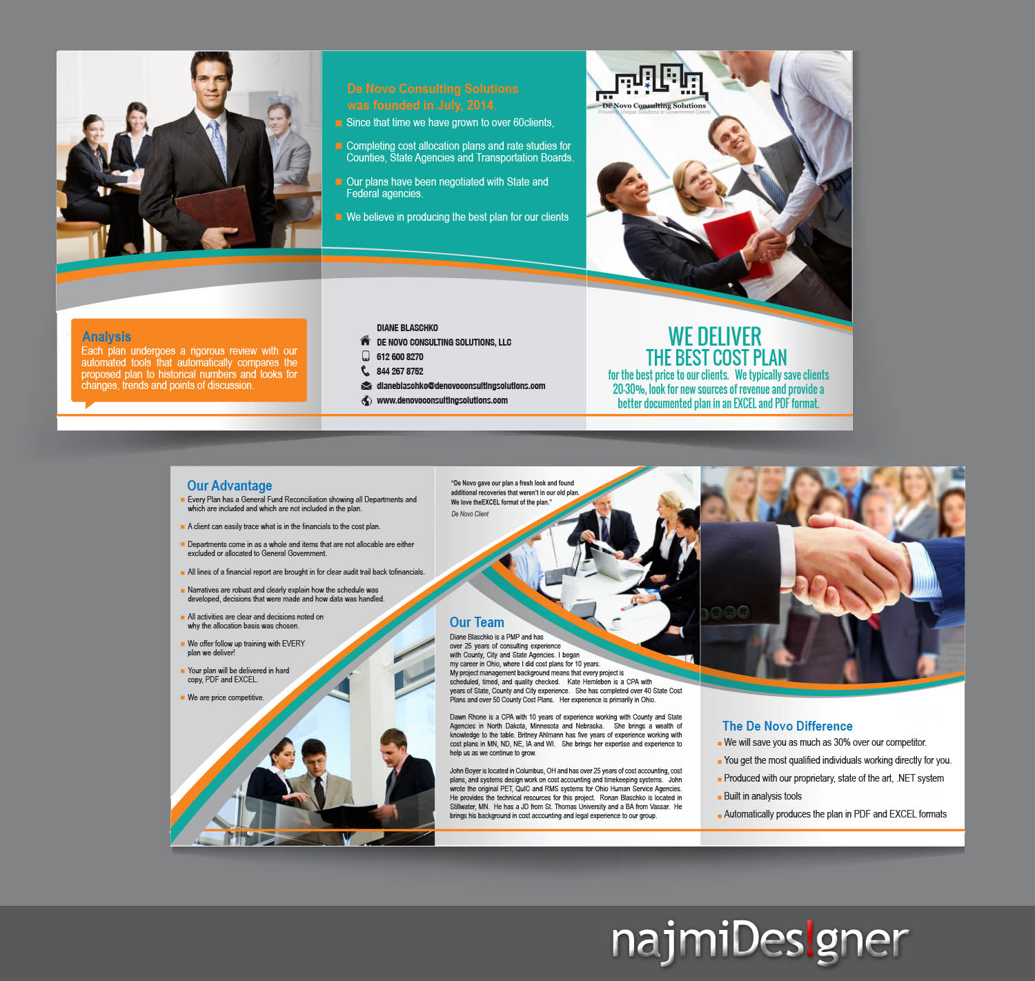Flyer Design by  Najmi for De Novo Consulting Solutions, LLC (DBA Abacus Cost Services) | Design #9912899