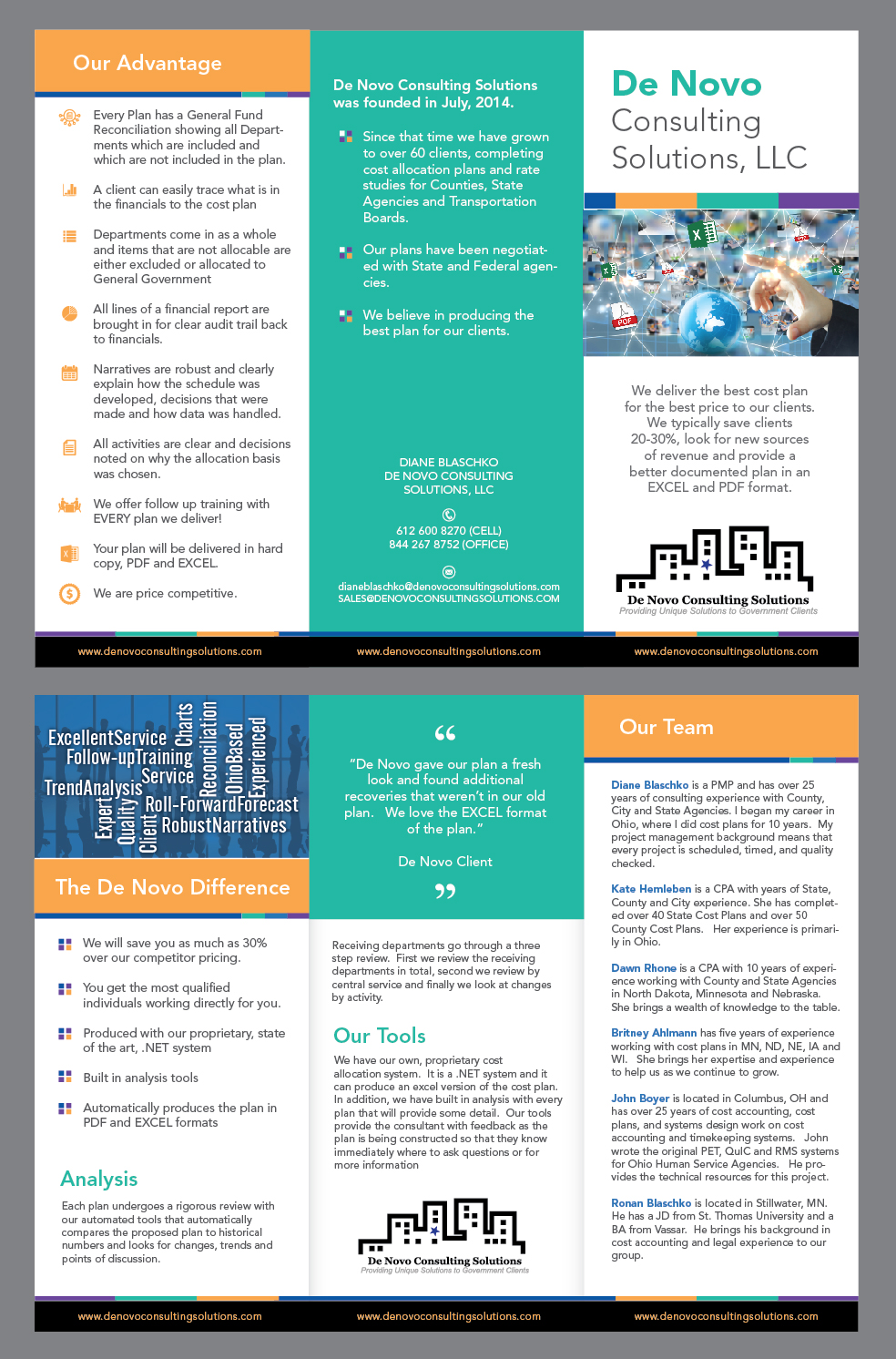 Design de Flyer par Achiver pour De Novo Consulting Solutions, LLC (DBA Abacus Cost Services) | Design #9920892