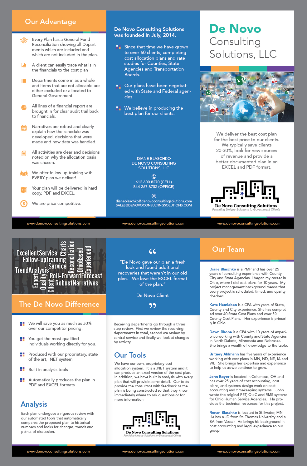 Flyer Design by Achiver for De Novo Consulting Solutions, LLC (DBA Abacus Cost Services) | Design #9923113