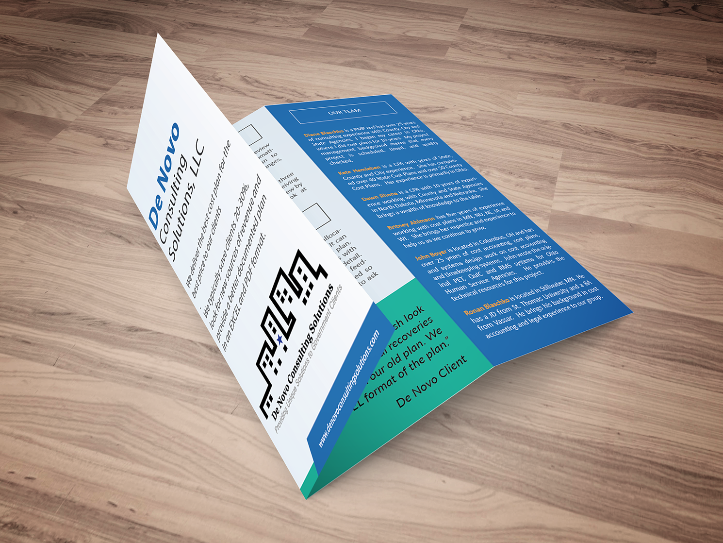 Flyer Design by Alexandar for De Novo Consulting Solutions, LLC (DBA Abacus Cost Services) | Design #9895997