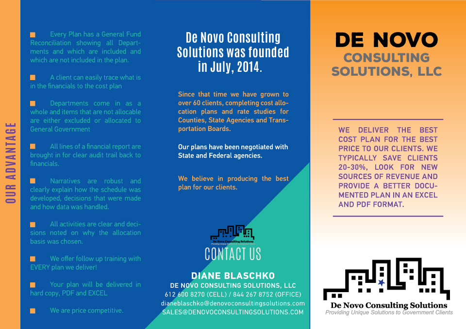 Flyer Design by Infinity for De Novo Consulting Solutions, LLC (DBA Abacus Cost Services) | Design #9935457