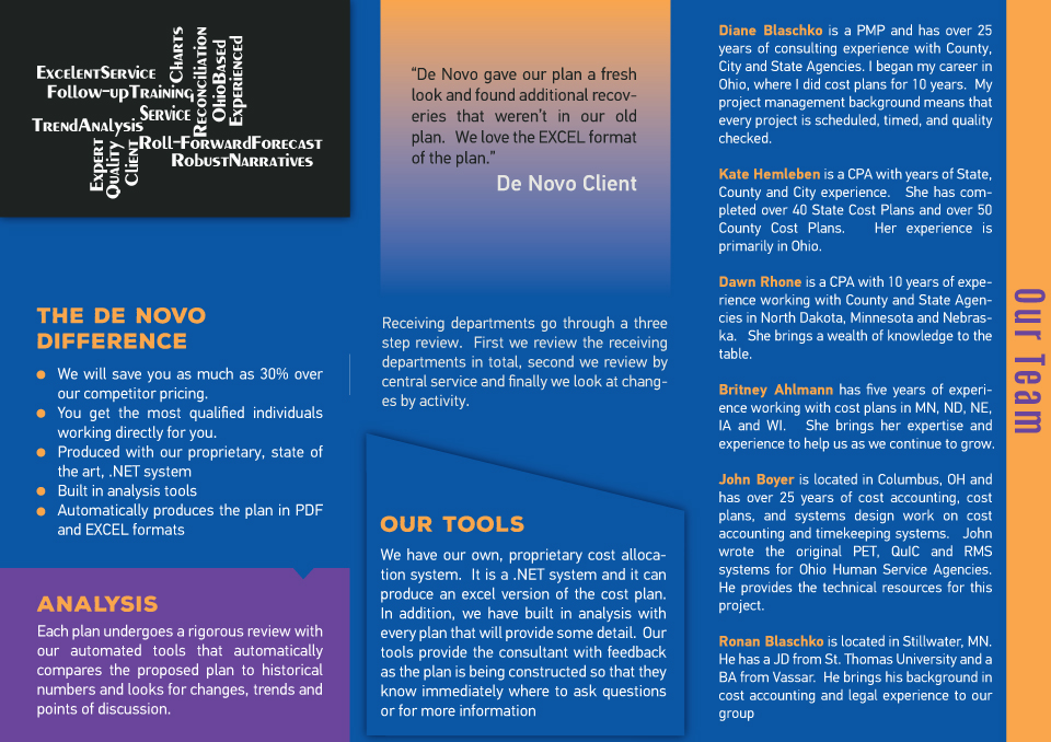 Flyer Design by Infinity for De Novo Consulting Solutions, LLC (DBA Abacus Cost Services) | Design #9935459