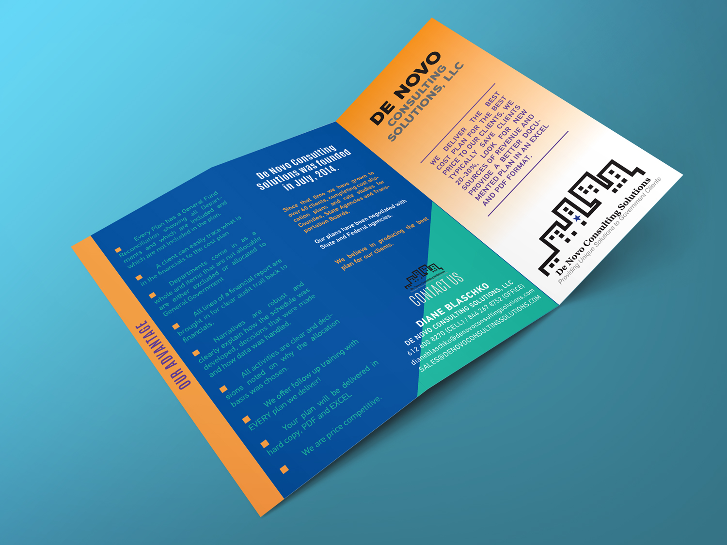 Flyer Design by Infinity for De Novo Consulting Solutions, LLC (DBA Abacus Cost Services) | Design #9935682