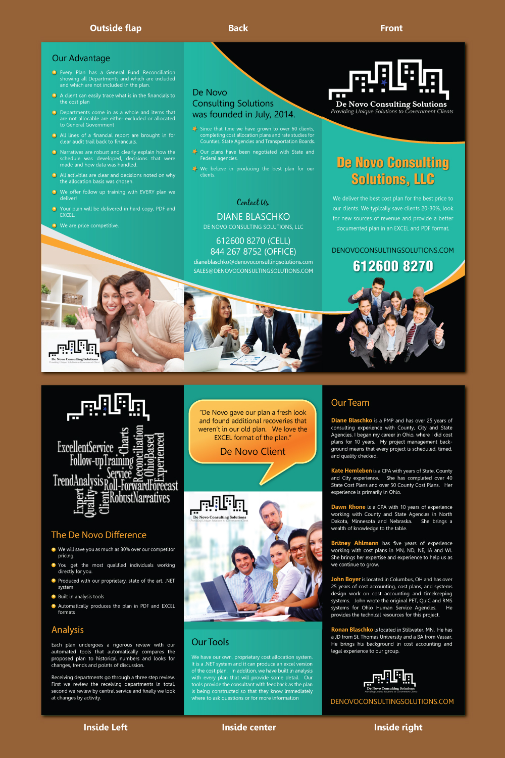 Flyer Design by meet007 for De Novo Consulting Solutions, LLC (DBA Abacus Cost Services) | Design #9889927