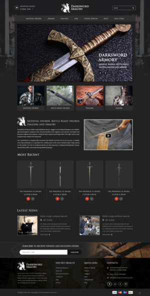 Web Design by pb for Darksword Armory | Design: #9897059