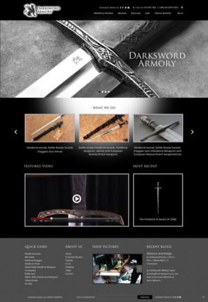 Web Design by pb for Darksword Armory | Design: #9897060