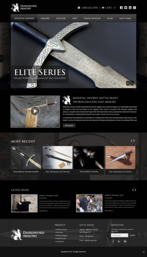 Web Design by pb for Darksword Armory | Design: #9897062