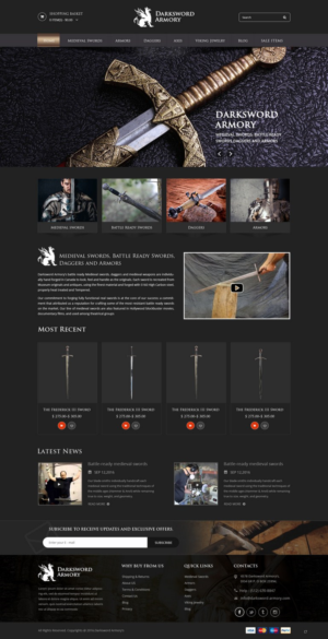 Web Design by pb for Darksword Armory | Design: #9934551