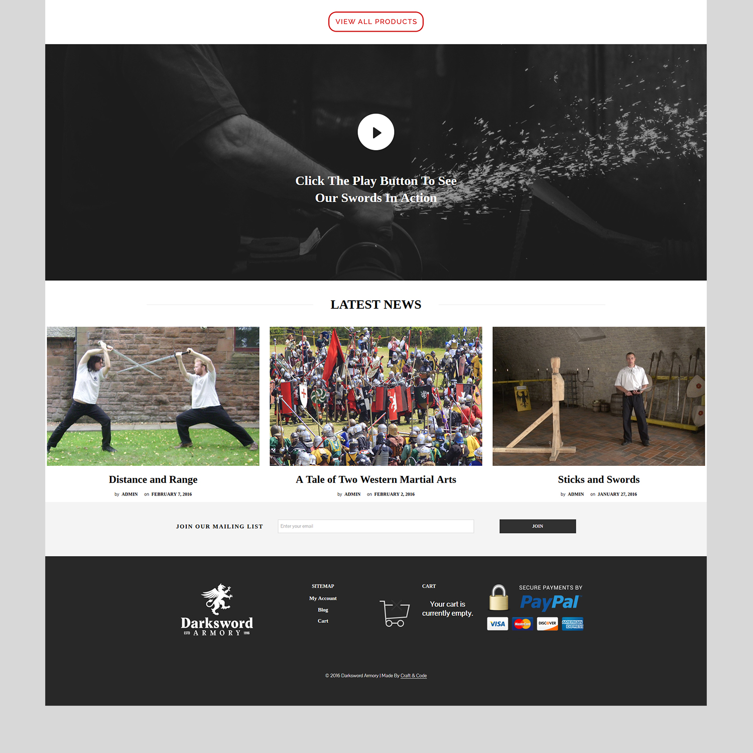 Web-Design von Studio Nifty für Darksword Armory | Design #9928363