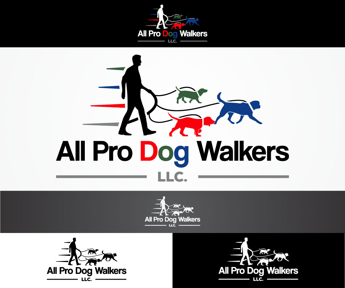 Logo Design by sangeloenriquez for ALL PRO DOG WALKERS LLC | Design: #9900559