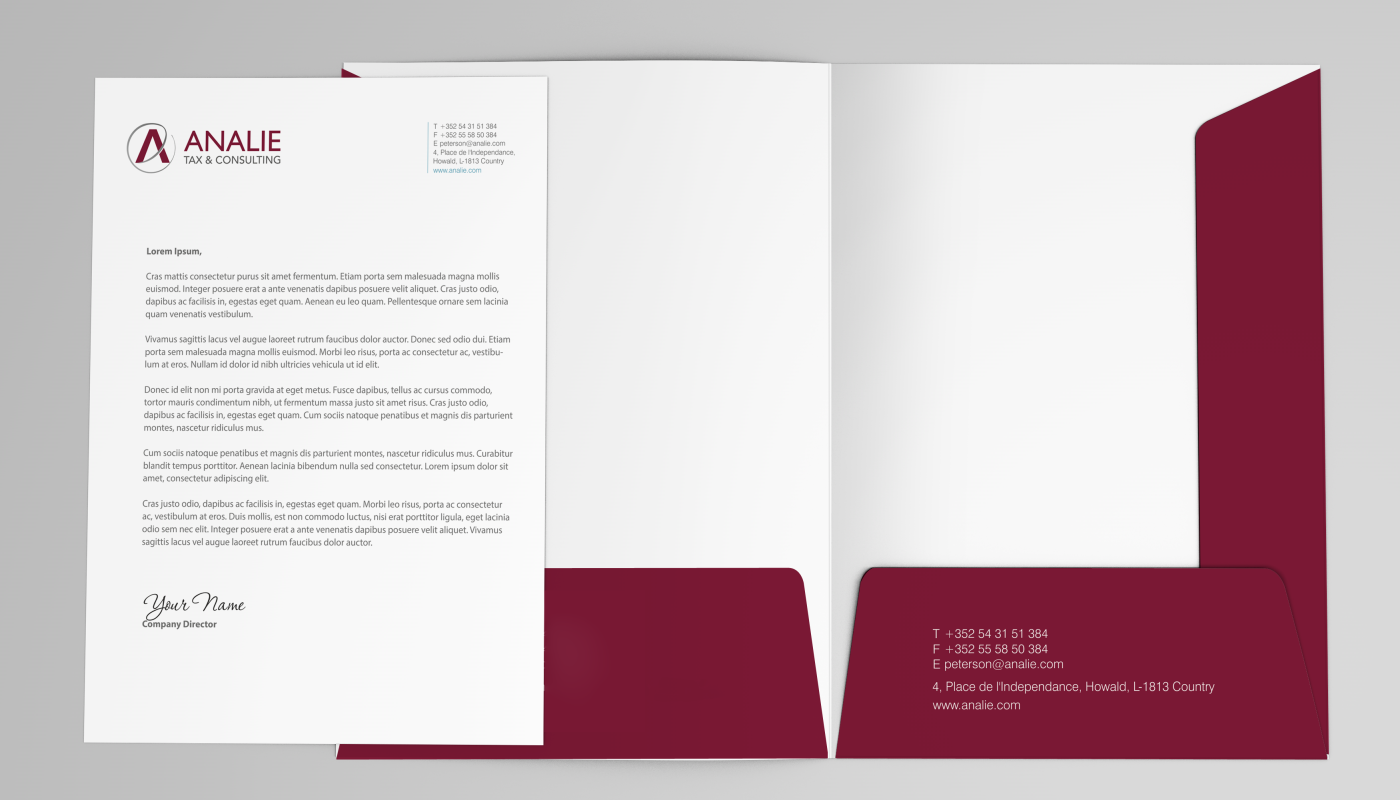 Diseño de Papelería por HYPdesign para Analie Sarl | Diseño #2144200
