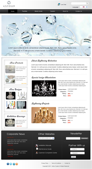 Web Design by pb for Asfour Crystal | Design: #438429