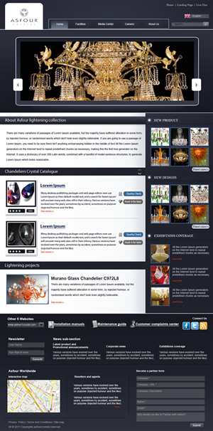 Web Design by pb for Asfour Crystal | Design: #438432
