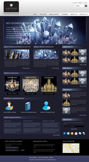 Web Design by pb for Asfour Crystal | Design: #438479
